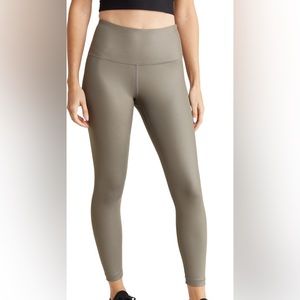 90 DEGREE BY REFLEX Interlink High Waist Faux Leather Ankle Leggings sz S & M